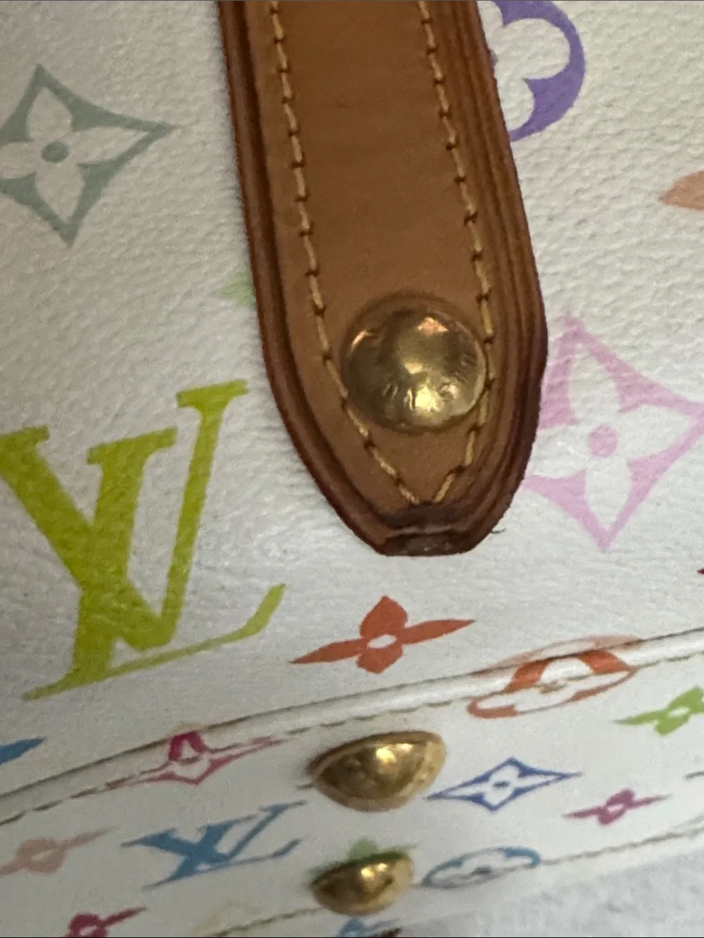Louis Vuitton Aurelia Murakami Collection Multicolor Monogram Shoulder Authentic